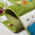 thumbnail image 5 of SAFAVIEH Carousel Kids Railroad Town Area Rug, Green/Beige, 6'7" x 6'7" Round, 5 of 11