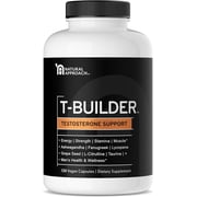 Natural Approach T-Builder | Male Testosterone Booster Supplement | for Energy, Strength, Stamina, Muscle, Libido & Men's Wellness | USA Manufactured | 120 Capsules