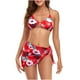 thumbnail image 2 of Traje de baño dividido de tres piezas HUOGUO Fashion con estampado sexy para mujer, 2 of 5
