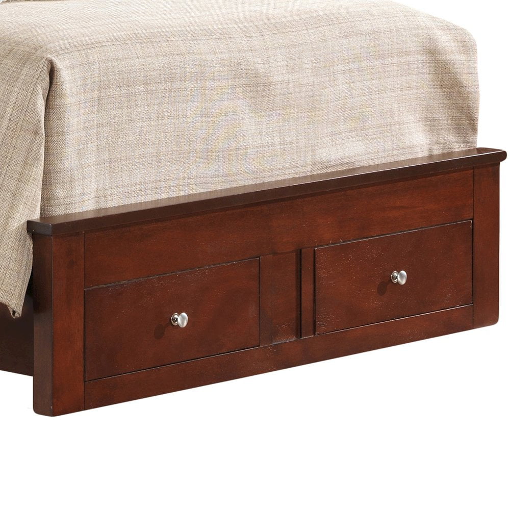 Glory Furniture Burlington Twin Storage Bed in Cherry Color
