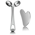 thumbnail image 1 of Masajeador facial Yeamon Metal Face Roller Gua Sha, herramienta de masaje, 1 of 7