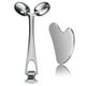 thumbnail image 1 of Masajeador facial Yeamon Metal Face Roller Gua Sha, herramienta de masaje, 1 of 7