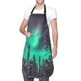 thumbnail image 2 of Zufioo Northern Lights 2 Print Adult Waterproof Apron, Cooking Apron, Flower Arranging and Painting Apron-Adjustable Straps, with Pockets, Kitchen Supplies-One Size, 2 of 9