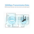 thumbnail image 3 of Wireless-N 2.4G USB Adapter 300Mbps Transmitting Rate WiFi 4 USB Adapter with Dual Antennas Black, 3 of 8