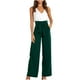 thumbnail image 2 of ICHUANYI Clearance Women's Solid Color High-waist Loose Women's Wide Leg Pants(Green, XL) ICHUANYI WER2023080805294, 2 of 8