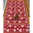 thumbnail image 2 of Valentines Stair Treads for Wooden Steps Indoor Runner Rug Carpet, Red Love Heart Romantic 15 Pieces Peel and Stick Staircase Step Treads Covers Washable Throw Door Mats, 30"x8", 2 of 5