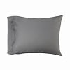 thumbnail image 6 of 300-Thread Count Breathable Cotton Percale Solid 2-Piece Pillowcase, King, Smoked Pearl by Blue Nile Mills, 6 of 6