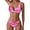 1-rose Red, variant on Women's 2 Piece Floral Print Swimsuit Triangle String High Cut Bikini Sets Bathing Suit