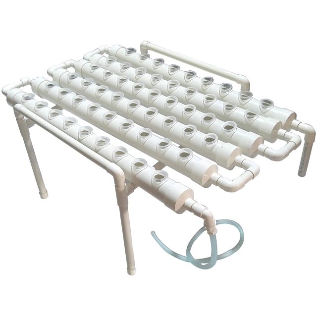 PreAsion Hydroponic 54 Sites Grow Kit Grow System for Leafy Vegetables 6 Pipes 1 Layer 6 Rows