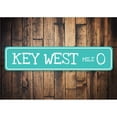 thumbnail image 1 of Key West Mile Marker Novelty Decor, Metal Wall Sign - 4x18 Inches, 1 of 4