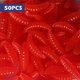 thumbnail image 2 of Yuarrent 50 Uds. Cebos de pesca de simulación suave, señuelos luminosos, señuelos luminosos portátiles reutilizables, accesorios de Pescar rojo, 2 of 6