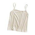 thumbnail image 5 of idosla Spaghetti Strap Crop Tank Tops for Women Cute Summer Camisoles for Teens Fitted Basic Layering Cami Undershirts (Light Yellow, One Size), 5 of 9