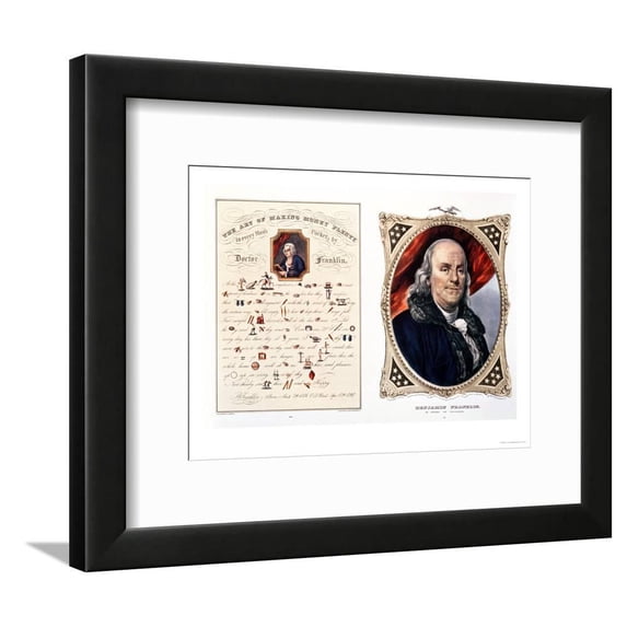 Benjamin Franklin, Statesman and Philosopher, The Art of Making Money Plenty, PuzzleHomily, Framed Art Print Wall Art by Currier Ives Sold by Art.Com