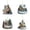 A+B+C+D, variant on Acrylic Snow Village House Christmas Ornaments, 4Inch Rustic Log Cabin Tree Decor with Winter Scene, 2D Hanging Pendant for Xmas Tree, Winter Wonderland Holiday Party Favor Supplies 4PC