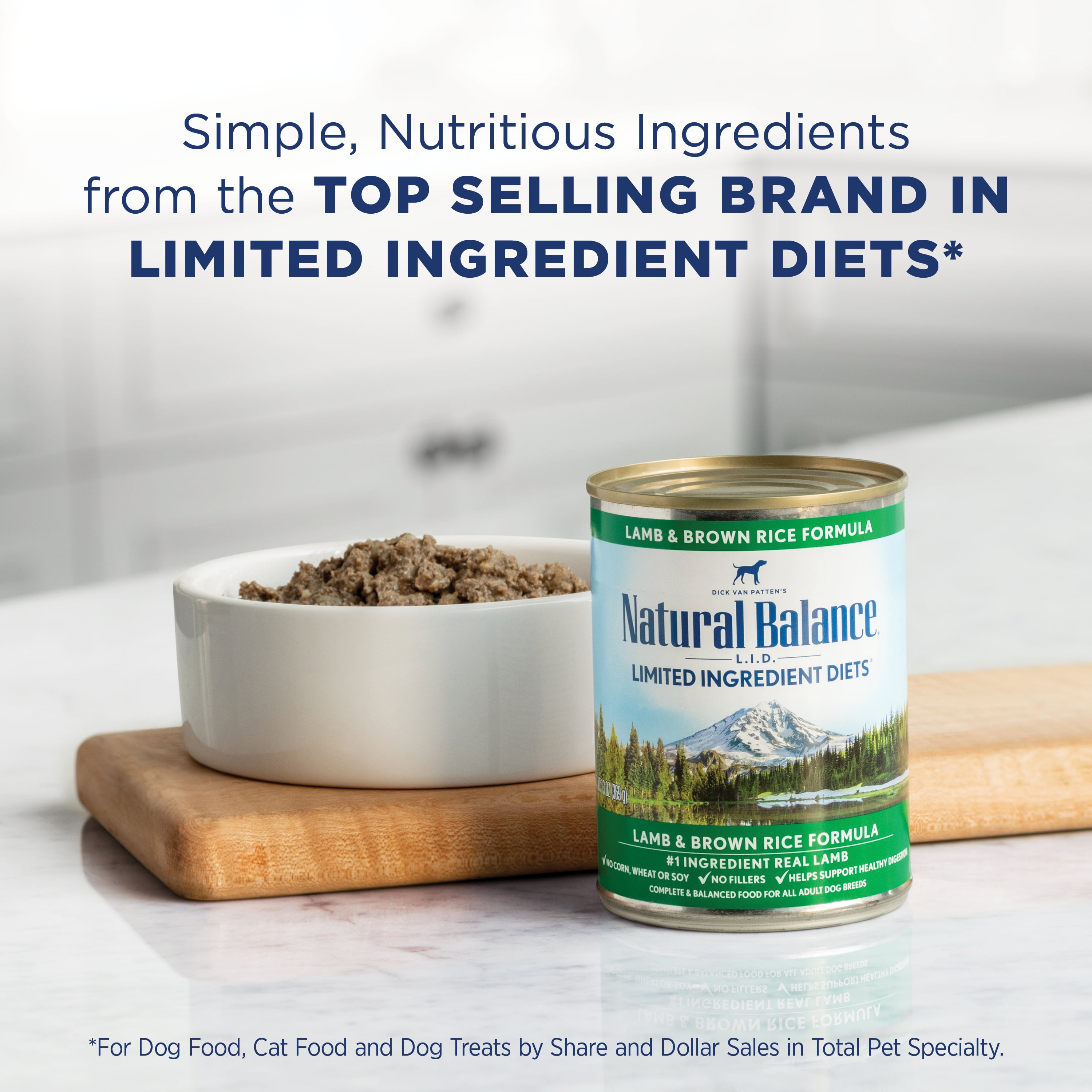 Natural Balance L.I.D. Limited Ingredient Diets Lamb Brown Rice Canned Dog Formula 13 Ounce 12 Count