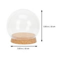 thumbnail image 3 of IMIKEYA  Clear Eternal Flower Cover Khaki Decorative Glass for Decoration Use 4Pcs, 3 of 8