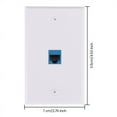 thumbnail image 3 of 4x Cat6 Ethernet Wall Plate Outlet 1 Port RJ45 Network Female To Female Wall Coupler Jack Plate White & Blue, 3 of 8