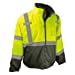 thumbnail image 3 of Radians SJ210B-3ZGS-4X Three-in-One Deluxe Hi-Viz Bomber Jacket, 4X-Large, Hi-Viz Green, 3 of 10
