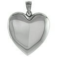 thumbnail image 3 of 1 inch Sterling Silver Plain Heart 4 Picture Locket Necklace for Women 18 inch RL_30H, 3 of 4