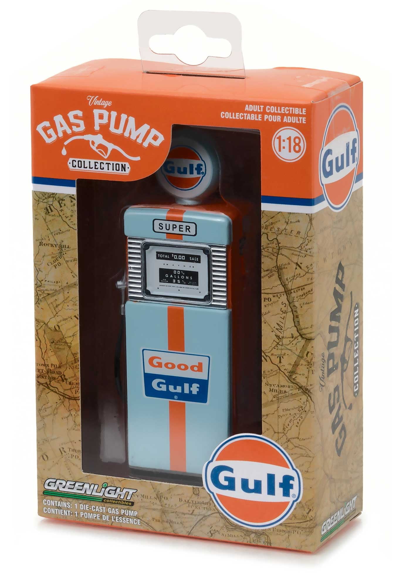 Gl Vintage Gas Pump Series 1951 Wayne 505 Gas Pump Gulf Oil 1 18 Scale Walmart Com Walmart Com