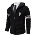 thumbnail image 4 of Nuevo cárdigan de punto con capucha para hombre, otoño/invierno 2023, chaqueta informal de moda, suéter de estilo coreano, jerséis de moda juvenil, 4 of 4