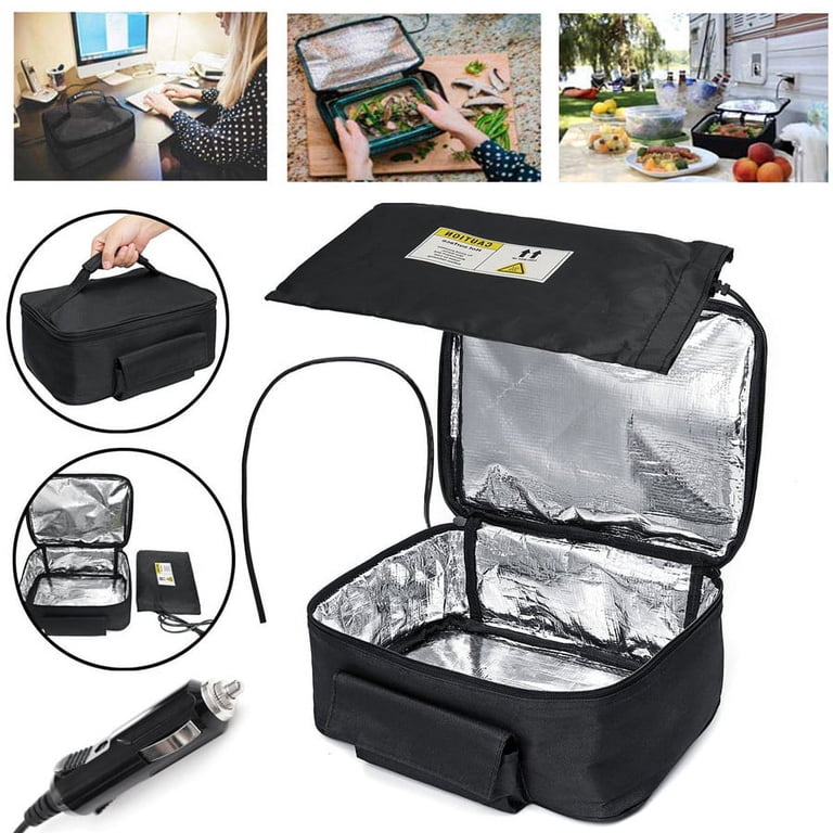 Portable 12V Car SUV Mini Lunch Bag Oven Food Heater with Cigarette Lighter  Plug