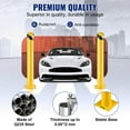 thumbnail image 3 of BENTISM Safety Bollard Steel Bollard Post 36"H 4.5"D Yellow Signs Pipe Steel Barrier Yellow Powder Coat Pipe Steel Safety Barrier with 4 Free Anchor Bolts for Traffic-Sensitive Area, 3 of 9