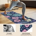 thumbnail image 4 of Pioneer Flower Floral Print Pattern Hot Yoga Mat Towel Non Slip for Hot Yoga - Quick-Drying Yoga Mat Cover with 4 Corner Pockets with Travel Bag - Hot Yoga Towel Non Slip 74"x26", 4 of 6