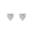 thumbnail image 3 of Clara Pucci 1.5Ct Clear Heart Cut VVS1 Push Back Stud 18k Solid hypoallergenic Gold Designer Earrings For April, 3 of 7