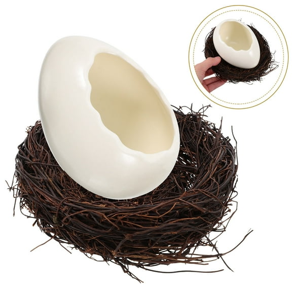 Soimiss Small Bowls Dessert Holder White Ceramic 1 Set