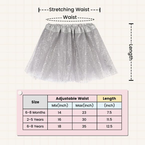 Simplicity Baby Girl's Classic Layers Tulle Tutu Skirt (6 Months to 8 Years)