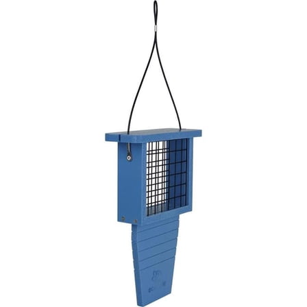 Natures Way RPFS1 Eco-Cycle Suet Station Tail-Prop Bird Feeder - Blue - 1 Cake
