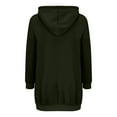 thumbnail image 6 of safuny Women's Oversized Zip Up Long Hoodies Casual Long Sleeve Drawstring Hooded Sweatshirts Fall Fleece Jackets Coats with Pockets Army Green _y S, 6 of 6