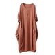 thumbnail image 1 of Vestido suelto Sonducket femenino manga corta primavera verano Cuello Irregular Casual Naranja L, 1 of 5