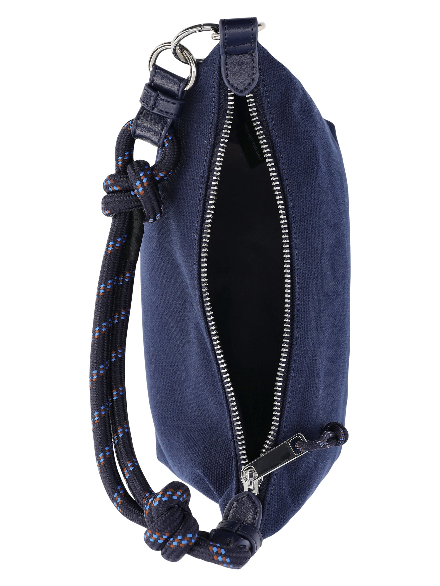Free Assembly Women's Canvas Shoulder Bag, Navy
