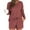 Red, variant on HAiming Women’s Pajama Set Long Sleeve Pullover Top and Drawstring Shorts Loungewear 2 Piece Pjs Outfit