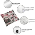 thumbnail image 4 of YANMS Fashion Cosmetics Pink Female Shoes Perfume Farmhouse Style Decorative Throw Pillow Cover Cushion Case for Sofa Couch Housewarming Gift Home Decor White, 4 of 6