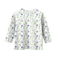 thumbnail image 4 of Spazoro Toddler Girls 3/4 Sleeve Shirts, Round Neck Spring and Fall Floral Print Casual Fashionable Tops for Girls Multicolor Size 4-5T, 4 of 5