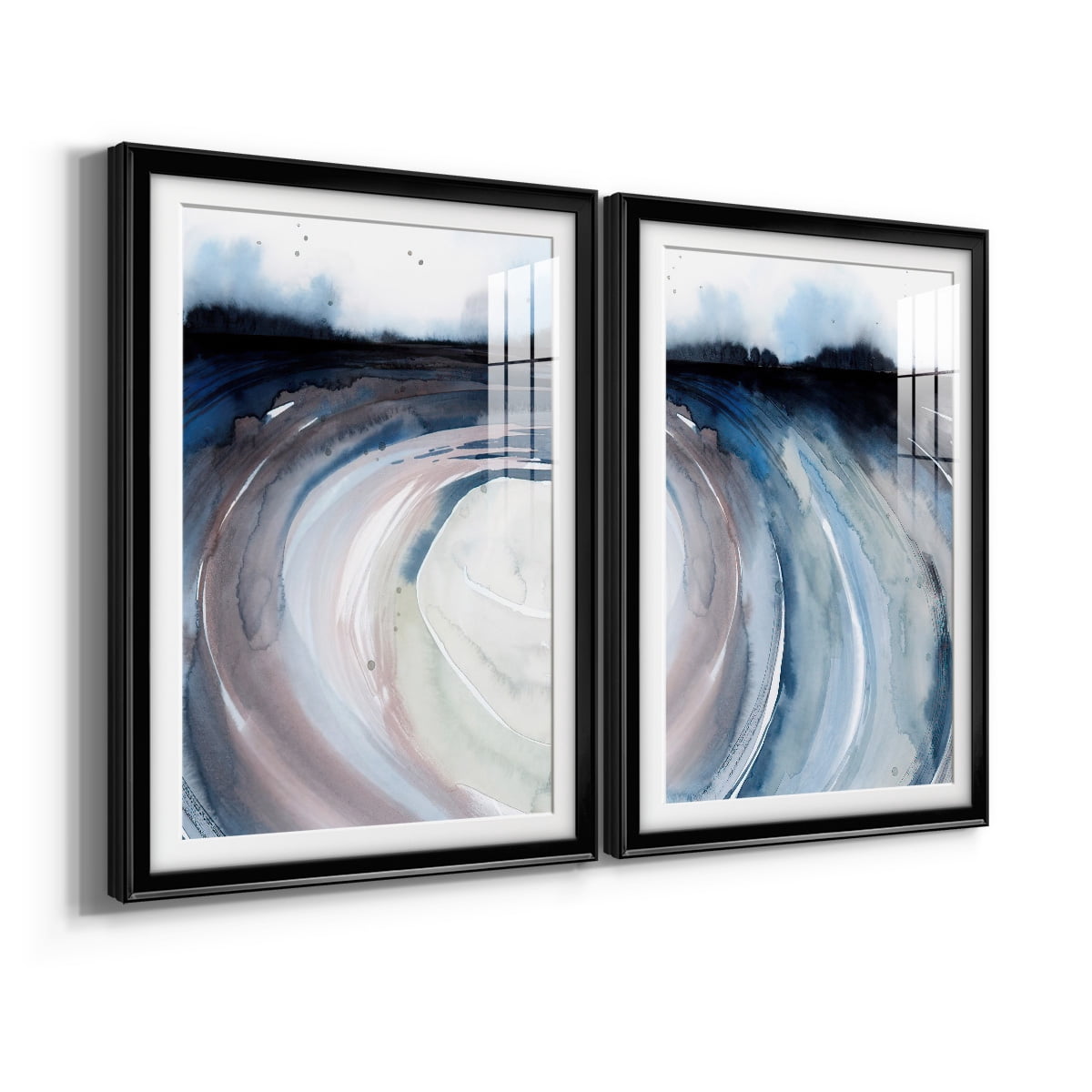 Wexford Home Geode Valley I Premium Framed Print, 26.5" x 36.5" - Ready to Hang, Black (Set of 2)
