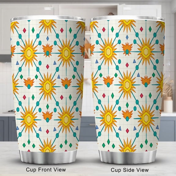 Boho Sun Tumbler 20oz for Friend Holiday Birthday Party Favors Sunshine Travel Coffee Cup with Lid