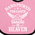 thumbnail image 4 of Inktastic Handpicked for Earth by My Uncle in Heaven with Angel Wings Boys or Girls Baby Bib, 4 of 4
