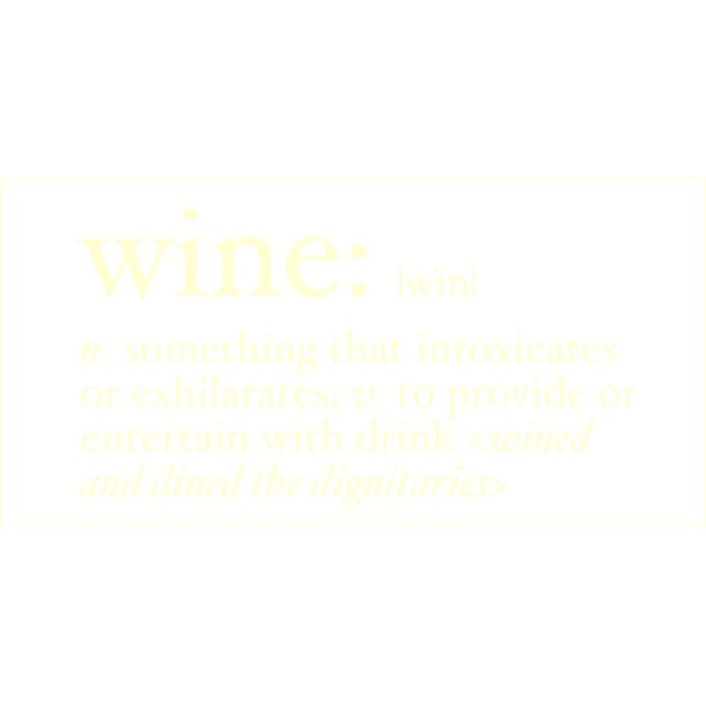 Wine Definition Vinyl Decal - Small - Ivory