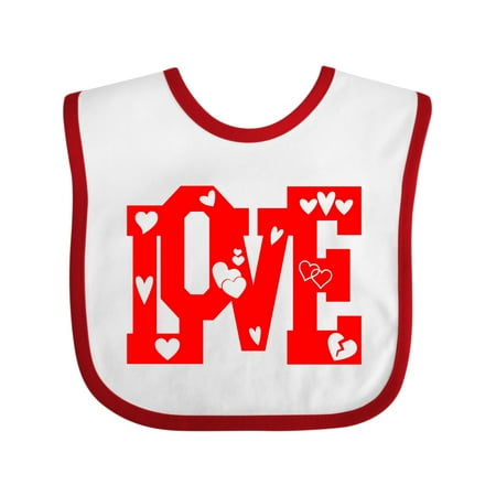 

Inktastic Valentine’s Day Love with Hearts Gift Baby Boy or Baby Girl Bib