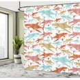 thumbnail image 4 of Ambesonne Shark Shower Curtain, Colorful Underwater Fish Art, 69"Wx84"L, Dark Orange, 4 of 4