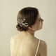 thumbnail image 4 of Peine del pelo de la flor de Gypsophila del diamante de imitación claro Accesorios nupciales del pelo de la boda Oro Soledad Casarse la toca nupcial, 4 of 10