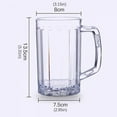 thumbnail image 6 of 500ML Transparent Beer Mug Plastic Unbreakable Breakfast Milk Coffee Juice Water Cup Barware Drinkware for Home Party Bar KTV, 6 of 6