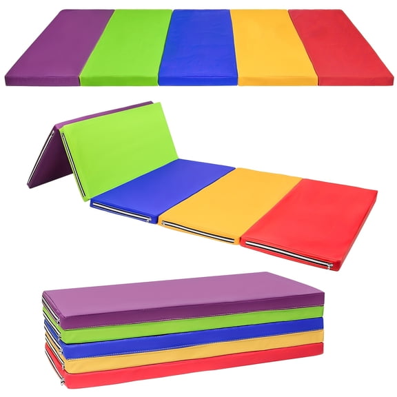 [Extra Thick Exercise Mat] Extra Thick Foldable High-Density Exercise Mat | Gymnastics & Aerobics Mat for Yoga, Pilates, Stretching