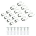 thumbnail image 1 of Unique Bargains T5 T8 U Clips Holder Bracket for LED Light Bulb Mounting Bracket Fluorescent Tube Holder Clamps White 16 Pack, 1 of 5