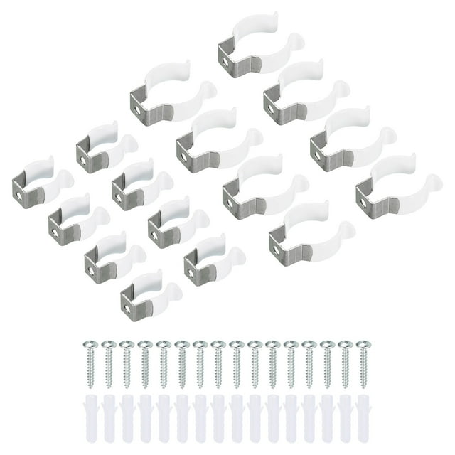 Unique Bargains T5 T8 U Clips Holder Bracket for LED Light Bulb Mounting Bracket Fluorescent Tube Holder Clamps White 16 Pack