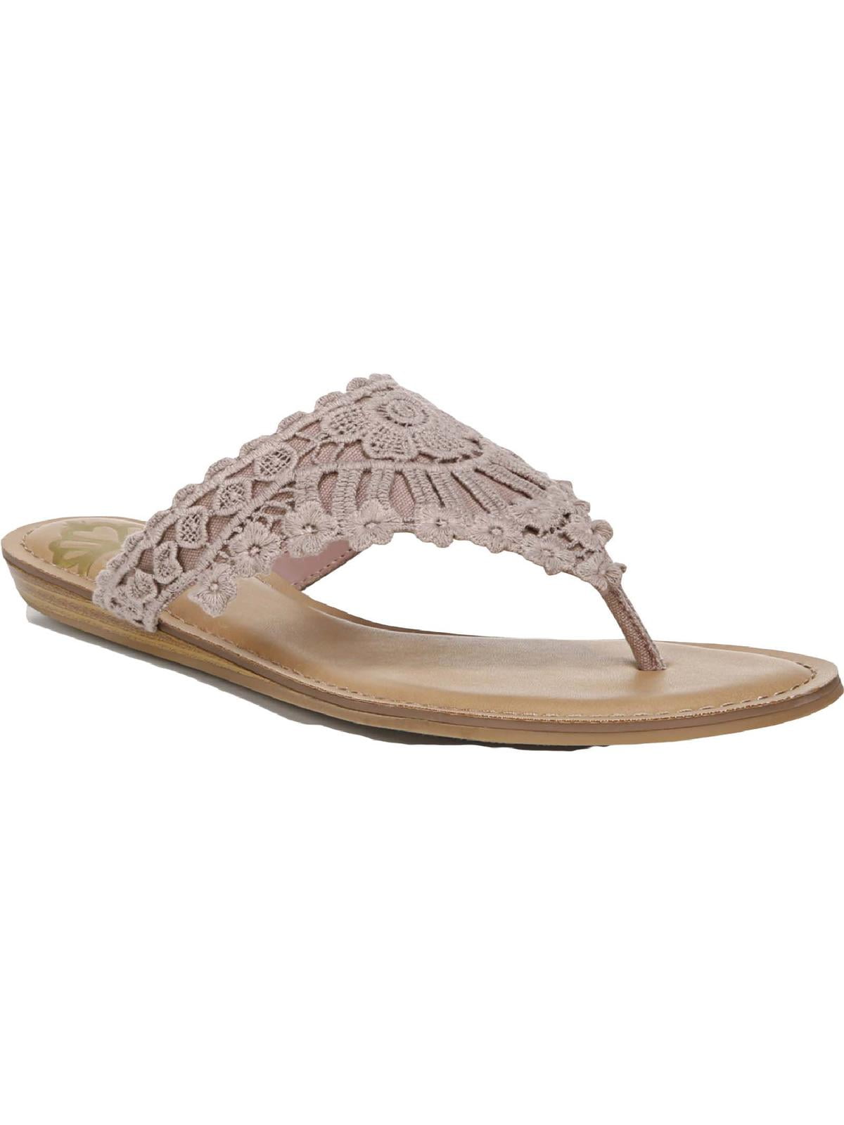 Fergalicious by Fergie Womens Samba Slip On Thong Sandals Pink 7 Medium B M